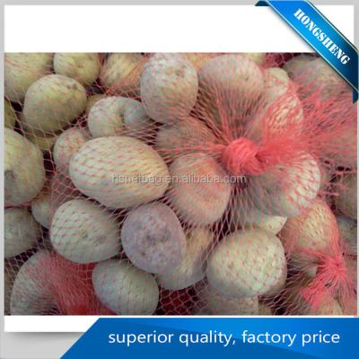 China Recyclable Plastic Mesh Recycle Pe Mesh Bag Mesh Netting Fruit And Vegetable Bag for sale