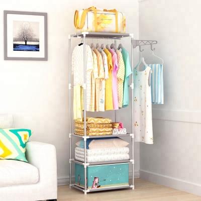 China Non-woven Single Assembly Stainless Steel Clothing Rack Frame Convertible Bedroom Furniture Coat Rack for sale