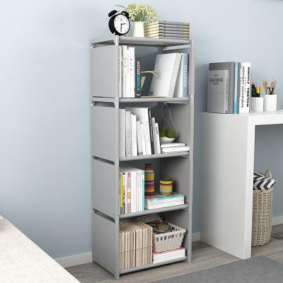 China Foldable Simple Home Metal Tube 4cubes Shelf for sale