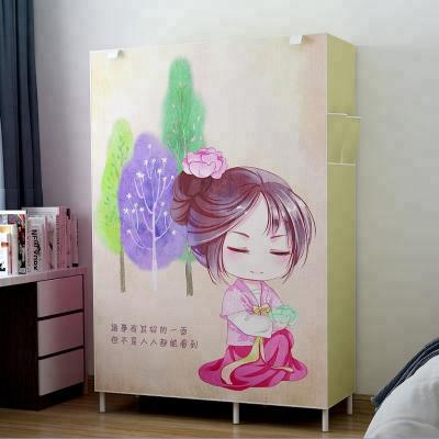 China Foldable Nonwoven Wardrobe Folding Practical Cloth Cabinet Portable Clothes Storage Rack Cabinet Clothes Organizer Wardrobe for sale