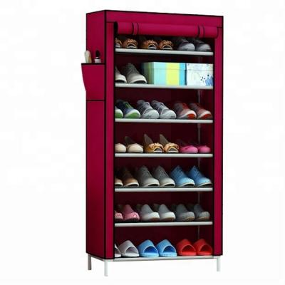 China Waterproof Fabric DIY 8 Tier Convertible Shoe Storage Cabinet for sale