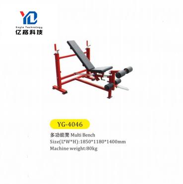 China YG-4046 Eco-friendly Gym Equipment Body Exercise Sports Machine Multi Hammer Strength Machine Bench for sale