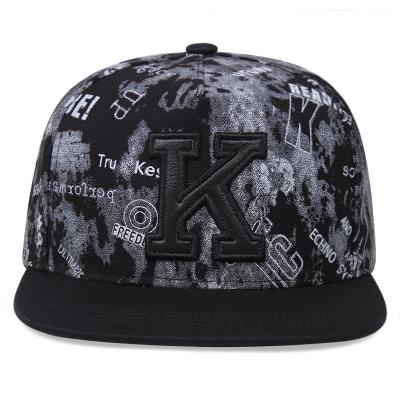 China Wholesale Casual Bulk Men's Hip-pop Flat Brim Fitted Hats 3D Embroidery Caps Hat And 5 Panel Snapback Cap for sale