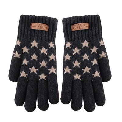 China Wholesale Jacquard Cashmere Gloves and Mittens Knitted Custom Logo Touch Screen Winter Gloves for sale