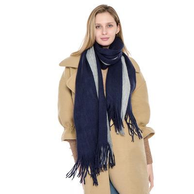 China Fashion Wholesale Autumn&winter Trend Knitted Shawls And Scarves Women Dual Use Cashmere Warm Pashmina Scarf for sale