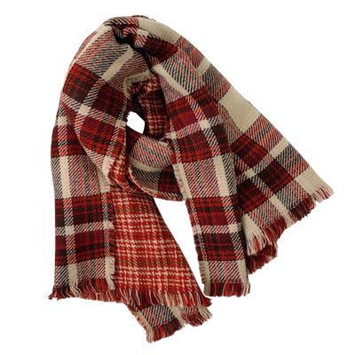 China Wholesale Winter Classic Retro Scotland Plaid Cashmere Scarves Double Function Pashmina Scarf For Women for sale