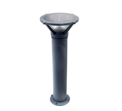 China Garden Aluminum Automatic Light Sensor Built-in Solar Lithium Battery Bollard Light for sale