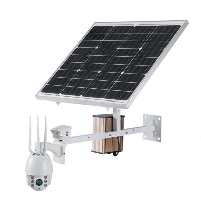 China ROAD CCTV Camera 60W WiFi 1080P HD 4G SIM Card PTZ 5X Outdoor Solar Optical Dome Video Security Cam for sale