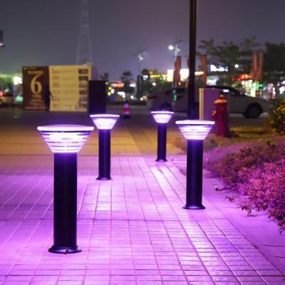 China Orion Premium RGB Remote Control Color Selection Garden TDC IP65 IK10 Waterproof Solar Cast Aluminum Bollard Light for sale