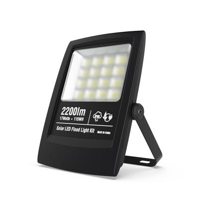 China Wholesale Residential IP65 880lm 10W Solar Led Flood Light With Remote Control LifePO4 Battery Outdoor Black Housing Flood Light for sale