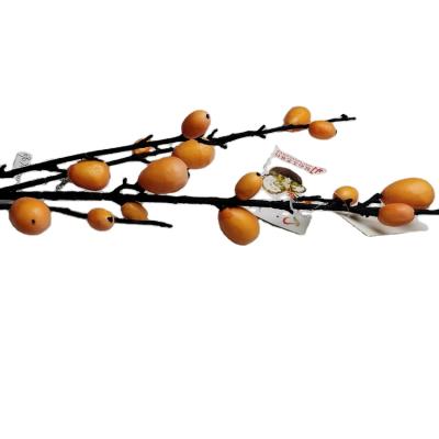 China 15 Heads Branch New Popular Artificial Flower Gold Cherry Fruit Home Decoration for sale