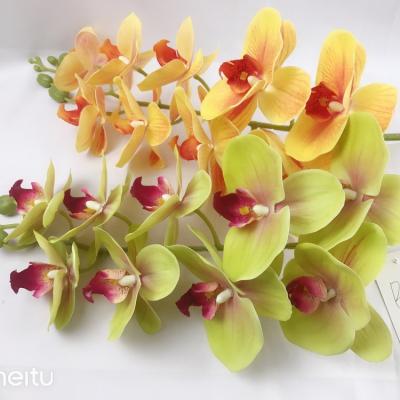 China Fashional New 9 Real Artificial Flower Heads Touch Orchid Phalaenopsis Orchid Plants For Sale for sale