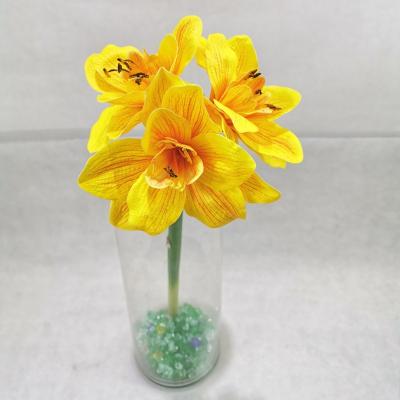 China Fashional Popular Artificial Flower 3 Heads Magnolia Orchid Flowers For Magnolia Wholesale for sale