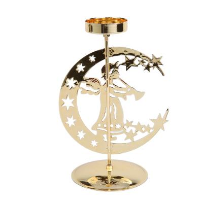 China Home Decoration Cheap Factory Price Gold And Silver Romantic Candle Holder Table Decor for sale