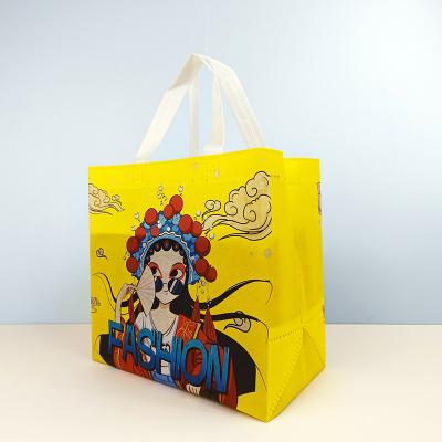 China Eco - Friendly Non Recycle Non Woven Bag Eco Friendly Reusable Custom Printed Nonwoven Grocery Shopping Bag for sale