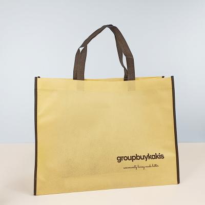 China Custom Reusable Reusable Logo Shopping Tote Bags Non Woven Grocery Bag Eco Friendly Waterproof Eco Friendly Nonwoven Bag for sale