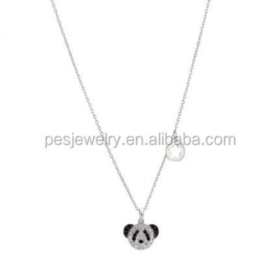 China POT Original Design Fashion Jewelry Cute! Latest Cute Panda Animal Pendant Necklace (PES3-1563) for sale