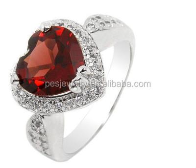 China Vintage PED Fashion Jewelry! China Factory Heart Anniversary Stone D.C.A. CZ Diamond Ring for sale