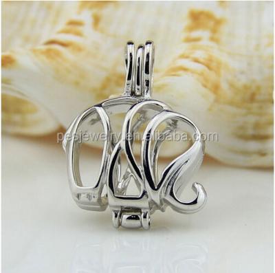 China Casual/Sporting PED Fashion Jewelry! Best selling elephant necklace pendant with freshpearl cage for sale