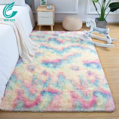 China Factory Supply Washable Long Soft Fluffy Hair Salon Shaggy Carpet for sale