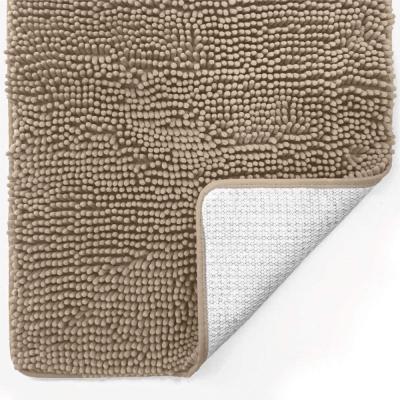 China Washable Extra Soft And Absorbent Shaggy Bathroom Rugs Luxury Chenille Toilet Mat zu verkaufen