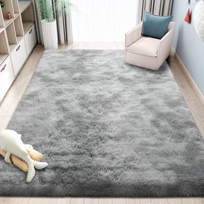 China High Quality Multifunctional Shaggy Silk Pile Link Dye Rug Non-Slip Long Backing for sale