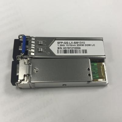 China SFP-10G-LR 1.25GBASE-LR SFP+ GE LX Compatible SM 1310 1.25G 1310nm 20KM DDM LC SFP-10G-LR for sale