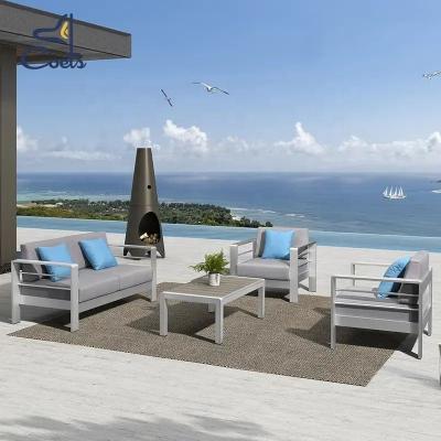 China MANDELA modern luxury design modern metal garden sofa set aluminum outdoor furniture for sale