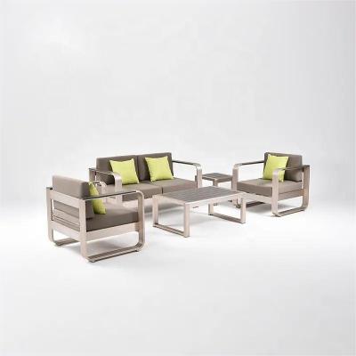 China Modern MANDELA Coets Patio Furniture High And Low Temperature L Form Corner Sofa Outdoor With Coffee Table for sale