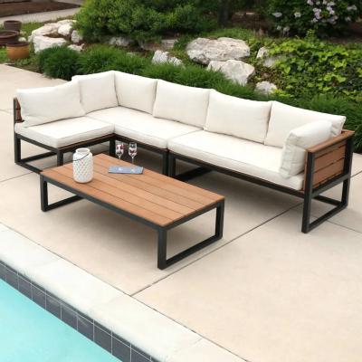 China Modern MANDELA Wholesale Patio Furniture Sets Luxurious Outdoor Garden Set Modern Design Corner Sofa Set for sale