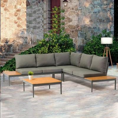 China MANDELA Modern Classic Metal Sofa Modular Garden Sofa Sets Alum Living Room Sofa Luxury Outdoor Modern and European Indoor Furniture for sale