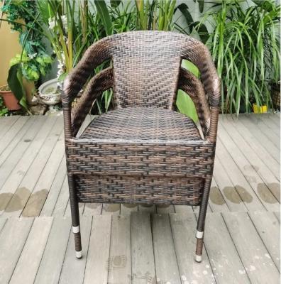 China Modern Handcrafted Wicker Outdoor Rattan Chairs Modern Handcrafted Wicker Villa Seat Patio Furniture MANDELA Chair For Garden for sale