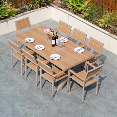 China MANDELA CHAIR metal frame outdoor aluminum patio garden table and chai villa modern outdoor plastic wood hotel furniture leisure for sale