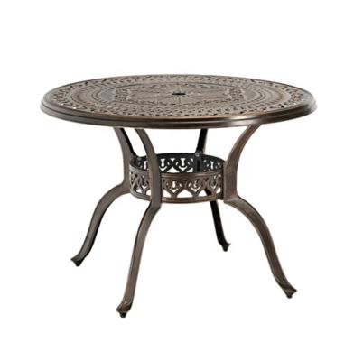 China EUROPEAN MANDELA Cast Aluminum Dining Table Set All Weather Outdoor Garden Furniture for sale