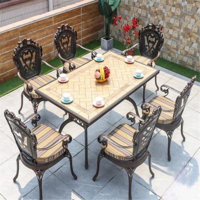 China European American MANDELA tile type outdoor non-slip table aluminum die-casting frame for sale