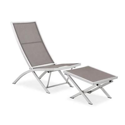 China MANDELA Modern Sun Lounger Poolside Furniture Aluminum Frame Chaise Lounge for sale