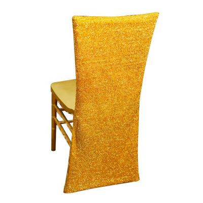 China Shiny Gold Silver Chiavari Chair Cover for sale