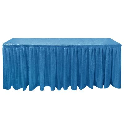 China Elegant Shiny Reception Tablecloth Wedding Oilproof Customized Tablecloths for sale