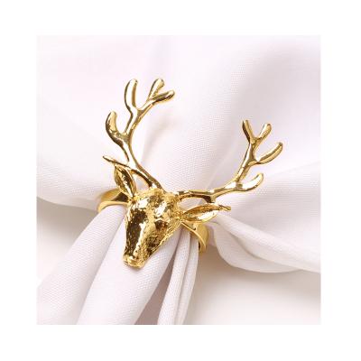 China Christmas table decoration viable sika deer napkin ring for sale