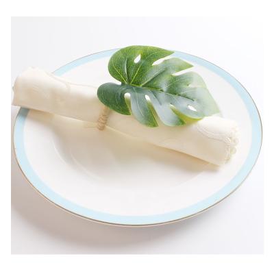 China Decoration Green Turtle Leaf Viable Napkin Ring for sale