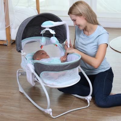 China Electric/Music/3 In 1 Automatic Baby Bed Swing For Little Baby Toddler Can Rest Or Sleep In It Infant Rocker for sale