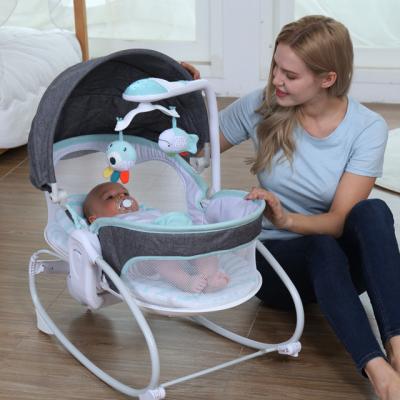 China Inguenity Baby Rocker Manufacturer Direct Sales Electric Swing/Music/3 in 1 Automatic Baby Rocking Chair Newborn To Toddler Rocker for sale