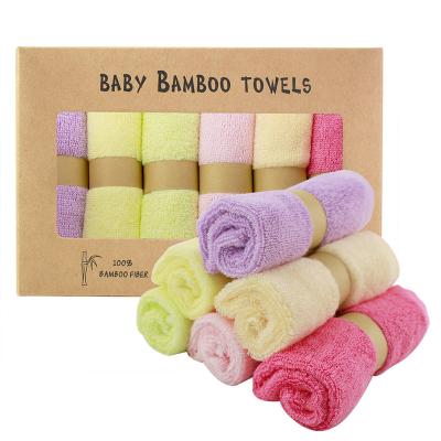 China Hypoallergenic Organic Bamboo Cloth Baby Towel Baby Towel Baby Washcloth Bamboo Washcloths for sale