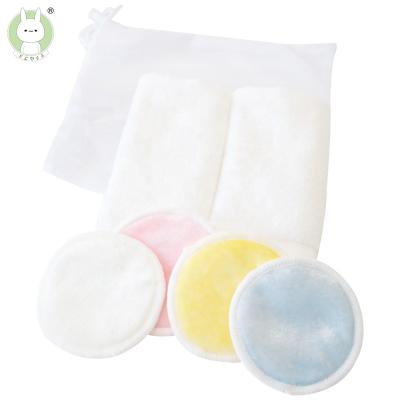 China 2019 New Design 2 Pcs Makeup Remover Bamboo Bamboo Towel and 4 Pcs Bamboo Velvet Makeup Remover Pads for sale