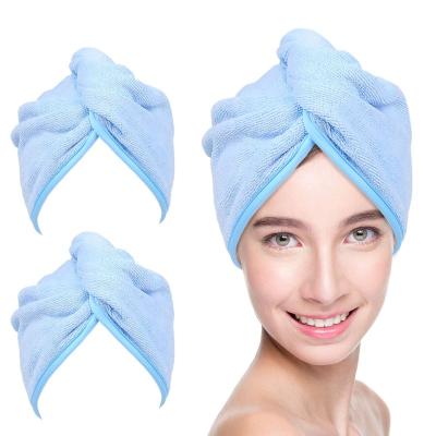 China Super QUICK DRY Water Absorbency Microfiber Hair Turban Drying Wraps Towel for sale