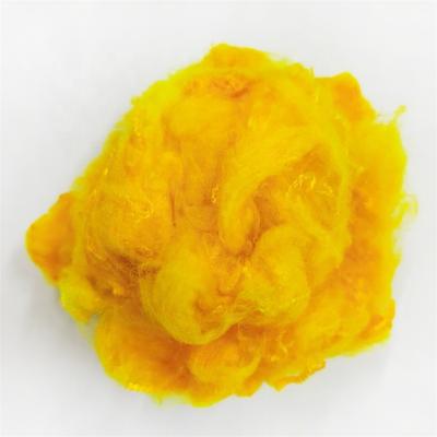 China Anti-deformation GRS Certified 3D*64MM Fiber Manufacturers Selling Yarn Material Yellow for sale