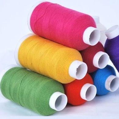 China Sustainable GRS Certified Recycled Colored Polyester Spun Yarn 31/2 for sale