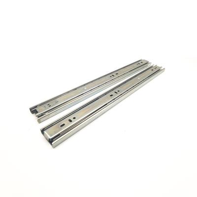 China Contemporary Heavy Duty Telescopic 45mm Full Channel Extension Ball Bearing 3 Fold Drawer Slide For Cabinet Accessories for sale