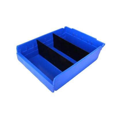 China Sustainable Industrial Plastic Warehouse Storage Tool Accessory Bin& Box With Plastic Divder for sale