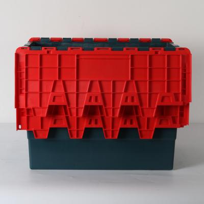 China Viable Large Size Industrial Plastic Packaging Plastic Crates Stackable Storage Box for sale